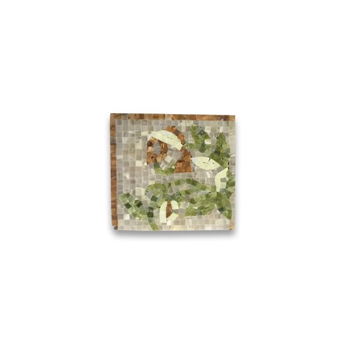 Foglia Onyx 7.9x7.9 Marble Mosaic Border Corner Tile Polished