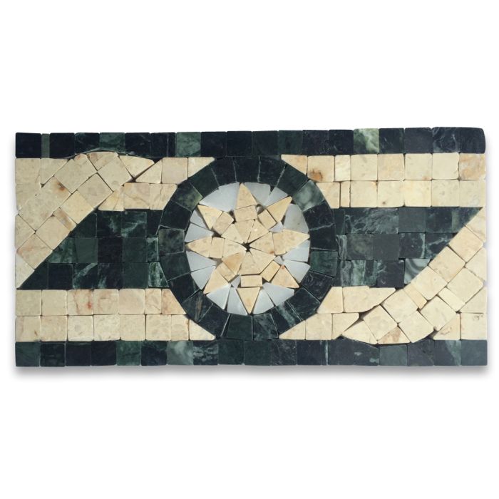 Legend Jade 3.5x7.1 Marble Mosaic Border Listello Tile Polished