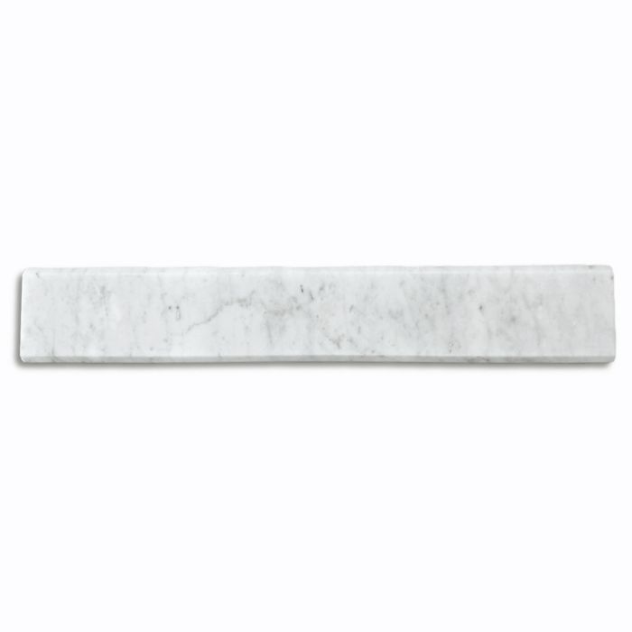 Carrara White Marble 6x36 Transition Saddle Threshold Double Beveled Tile Polished