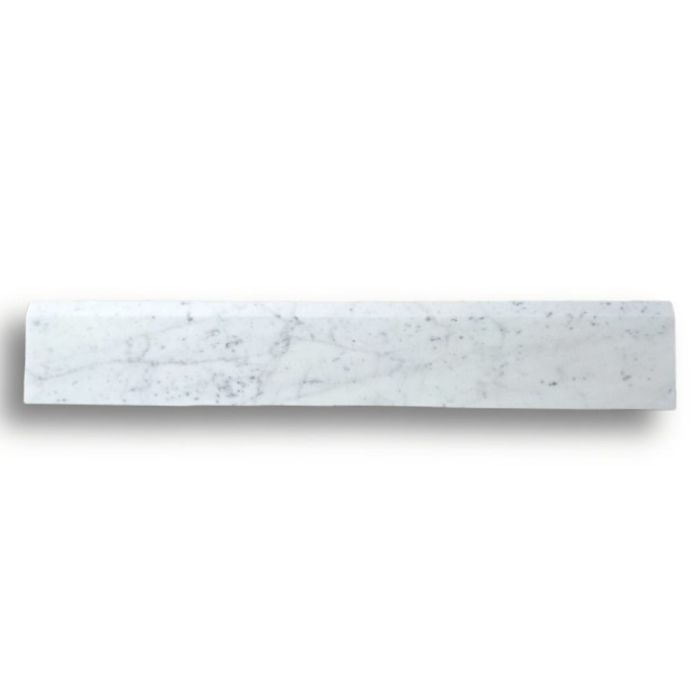 Carrara White Marble 6x36 Transition Saddle Threshold Single Beveled Tile Honed