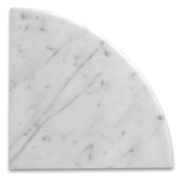 Carrara White Marble 9x9 Shower Corner Shelf Soap Dish Caddy Bullnose full finished Polished