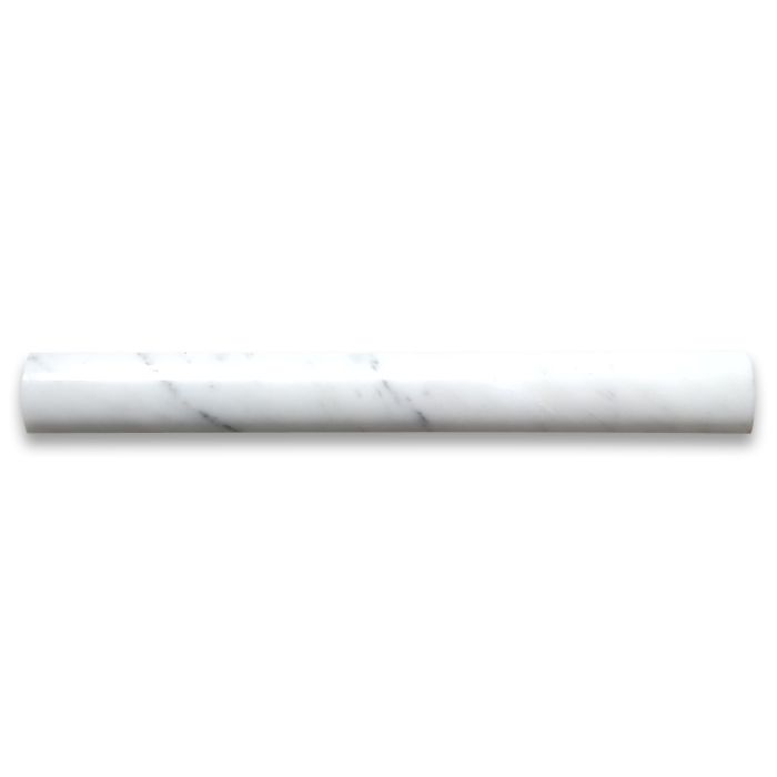Bianco Carrara Carrara White Italian Marble 1/2 X 12 Pencil Liner Trim Molding 