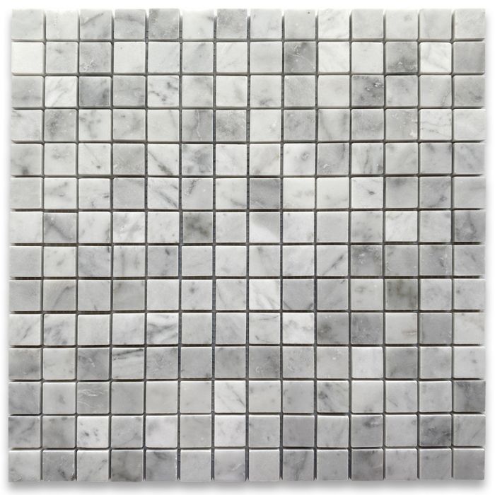 Carrara White Marble 3/4x3/4 Square Mosaic Tile Polished