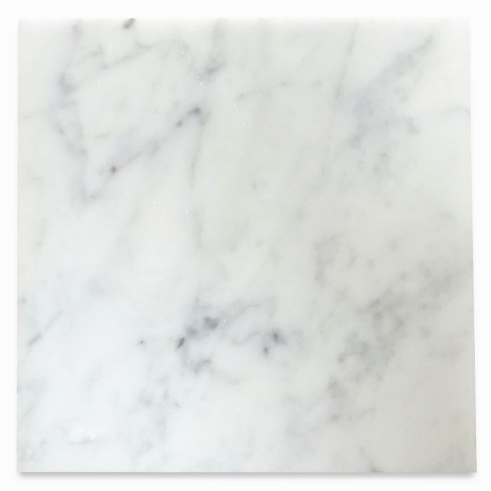 Carrara White Marble 6x6 Tile Polished