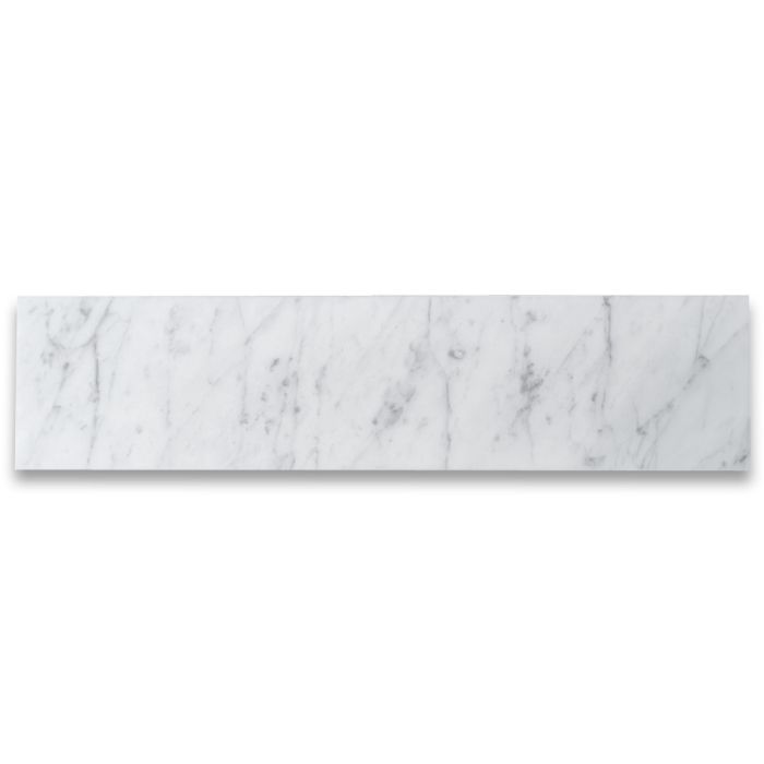 Carrara White Marble 6x24 Wall and Floor Tile Honed