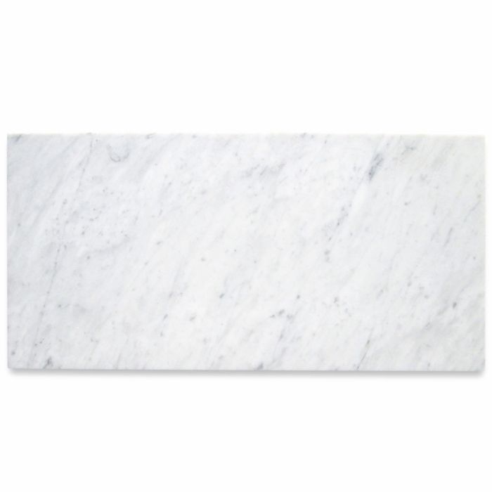 Carrara White Marble 9x18 Subway Tile Honed