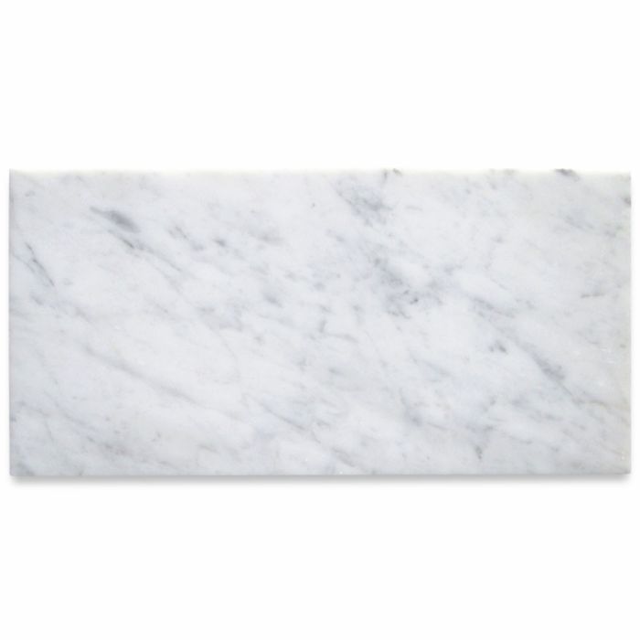 Carrara White Marble 9x18 Subway Tile Polished