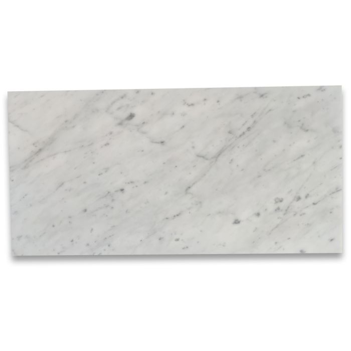 Carrara White Marble 12x24 Tile Honed