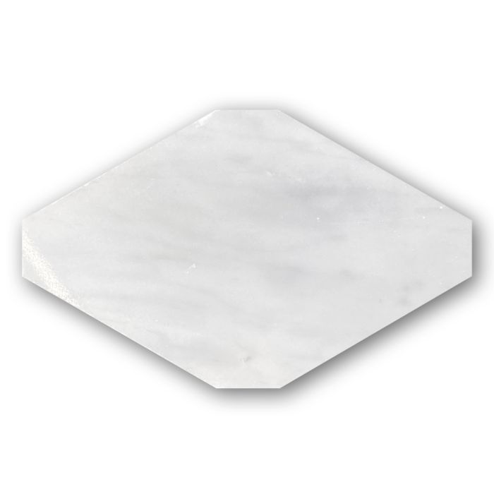 Carrara White Marble 4x8 Rhomboid Long Octagon Tile Polished