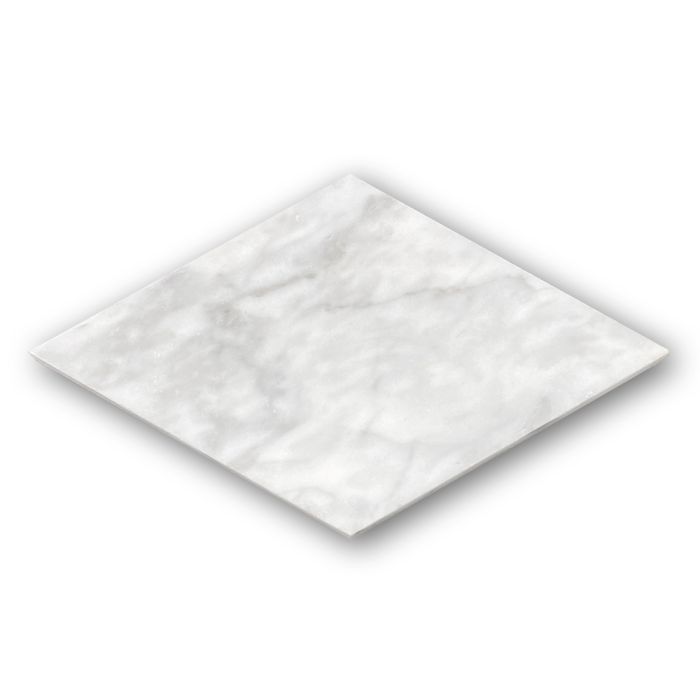 Carrara White Marble 4x8 Rhomboid Diamond Tile Polished