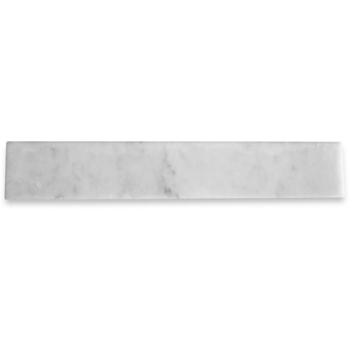 Carrara White Marble 2x12 Tile Polished