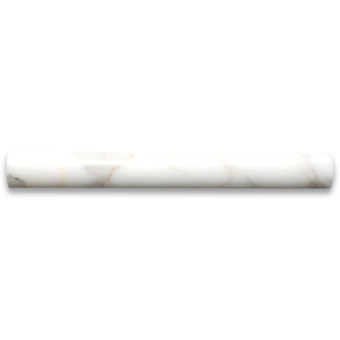 Calacatta Gold Marble 1x12 Quarter Round Covering Edge Pencil Liner Trim Molding Polished