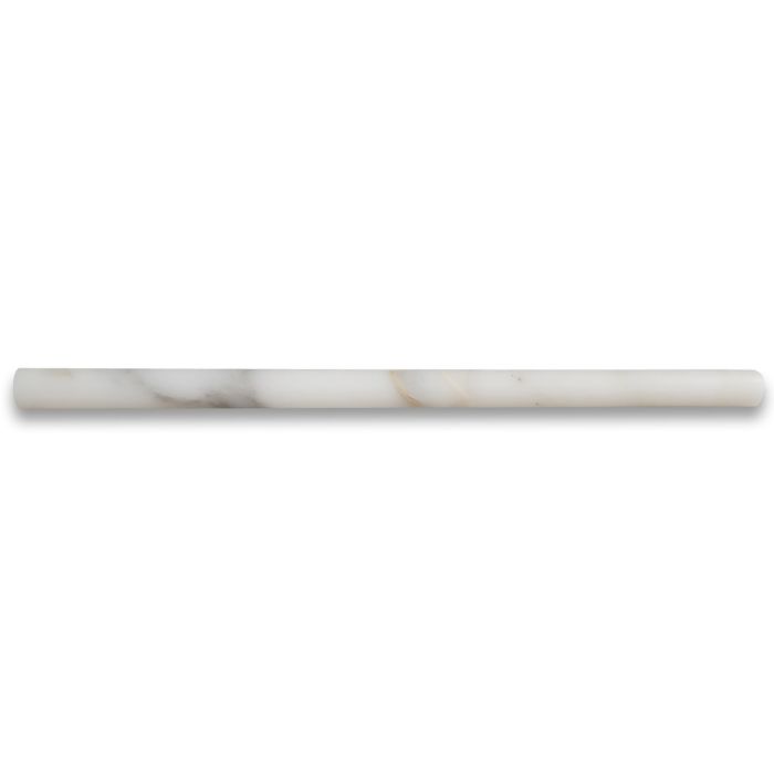 (Sample) Calacatta Gold Marble 5/8x12 Pencil Liner Trim Molding Honed