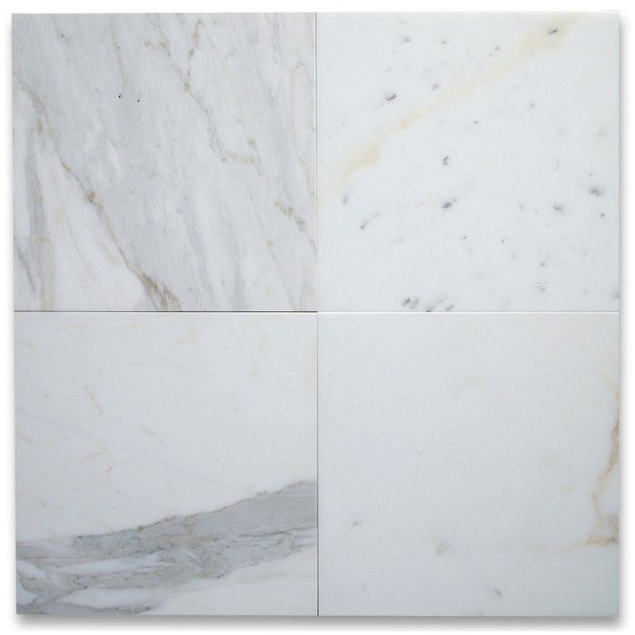 Calacatta Gold Marble 12x12 Tile Honed