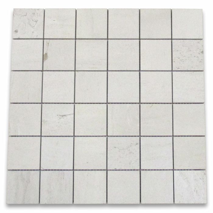 Moleanos Beige Golden Beach Limestone 2x2 Square Mosaic Tile Honed