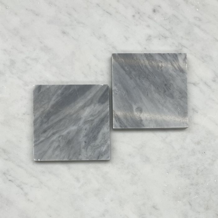 (Sample) Bardiglio Gray Marble 4x4 Tile Honed