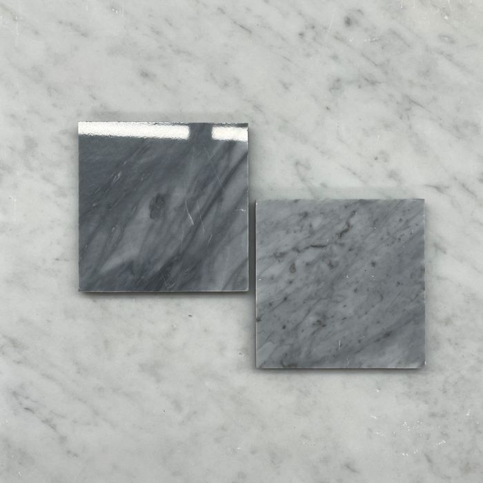 (Sample) Bardiglio Gray Marble 4x4 Tile Polished