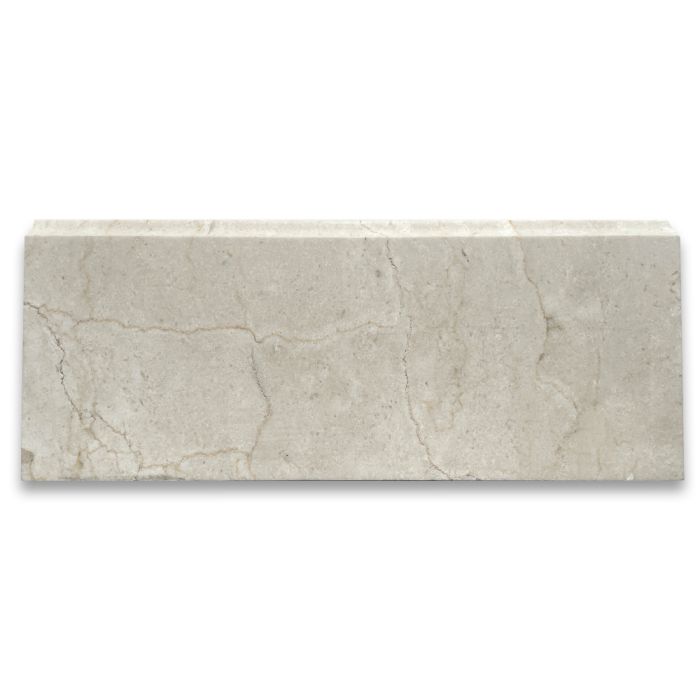 (Sample) Crema Marfil Marble 5x12 Baseboard Trim Molding Polished