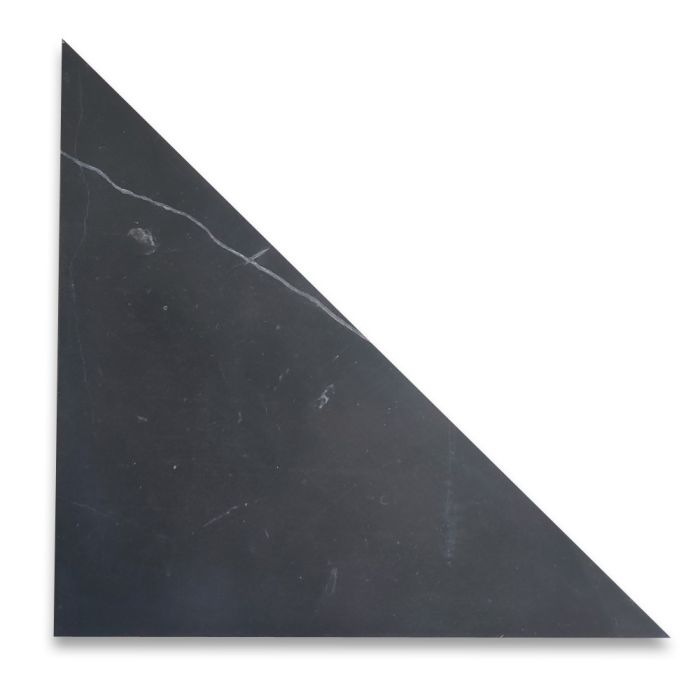 Nero Marquina Black Marble 9x9x13 Triangle Tile Honed