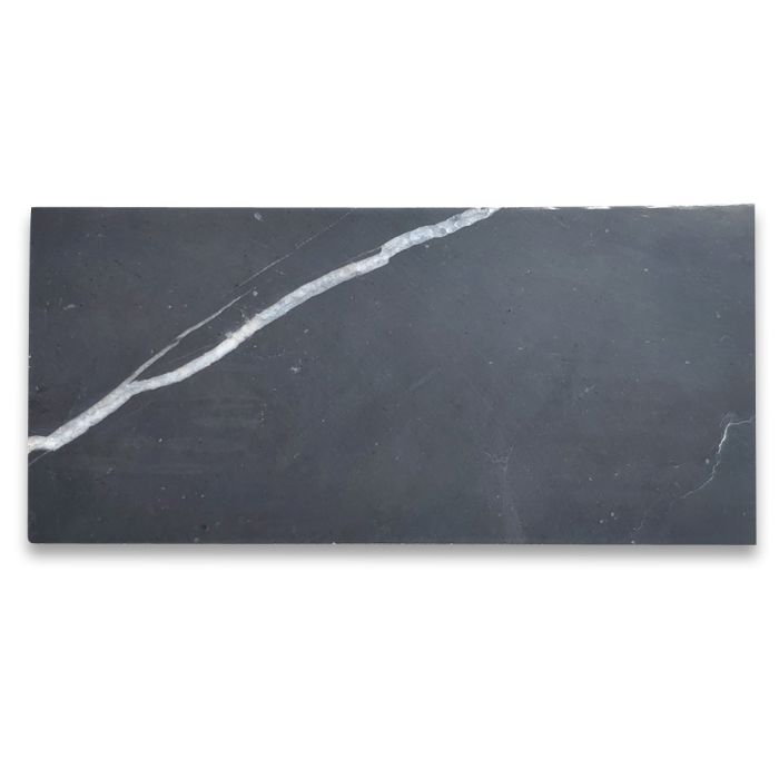 Nero Marquina Black Marble 4x8 Tile Honed
