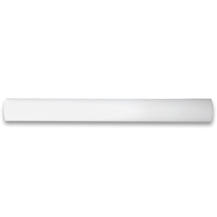 Thassos White Marble 1x12 Quarter Round Covering Edge Pencil Liner Trim Molding Polished