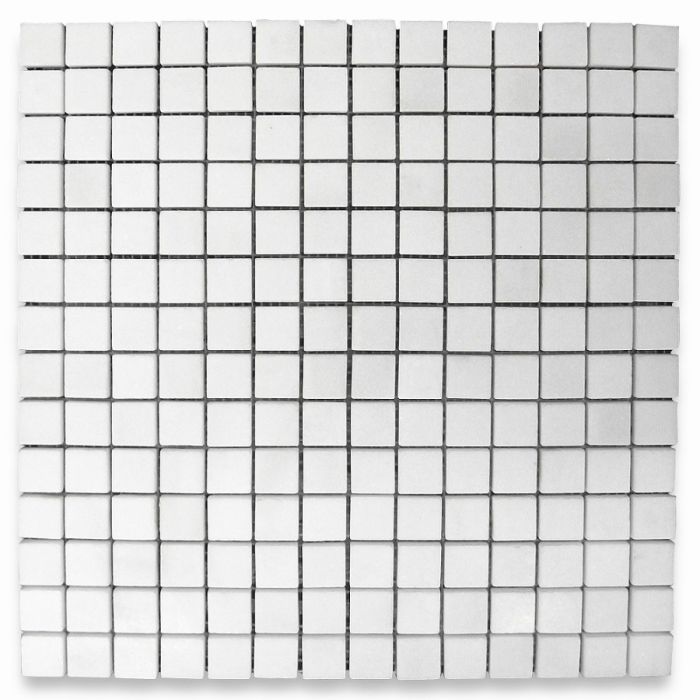 Thassos White Marble 3/4x3/4 Square Mosaic Tile Honed
