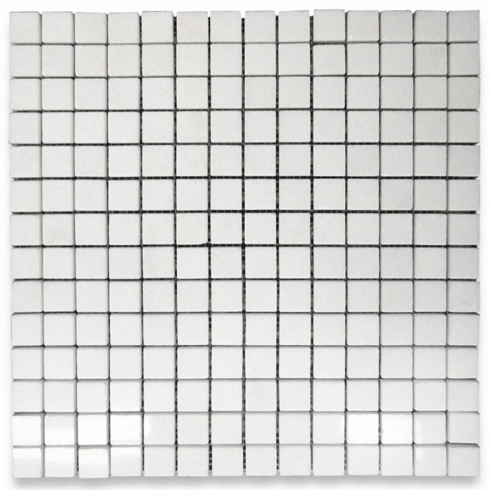 Thassos White Marble 3/4x3/4 Square Mosaic Tile Polished