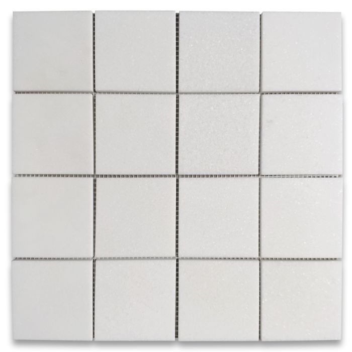 Thassos White Marble 3x3 Square Mosaic Tile Polished Stone Center Online