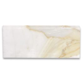 Stone Center Online Calacatta Gold Italian Calcutta Oro Marble Baseboard Trim Molding 5x12 Polished Borghini Bathroom Kitchen Wall Floor Tile