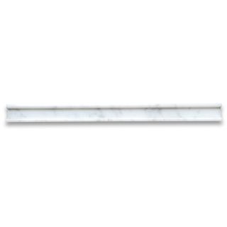 Carrara White Marble 1x12 Groove Square Edge Box Liner Pencil Trim Molding Polished