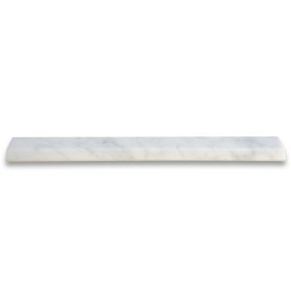 Carrara White Marble 1-1/8x12 Beveled Pencil Edging Trim Molding Polished