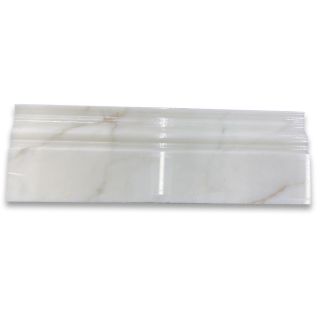 Calacatta Gold Marble 4x12 Baseboard Crown Molding Polished