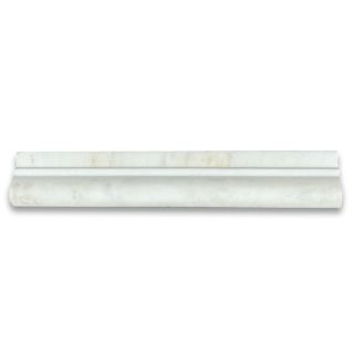 Calacatta Gold 2x12 Chair Rail Bullnose Trim Molding Polished
