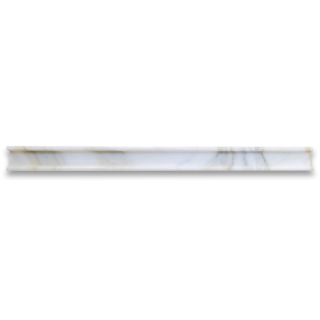 Calacatta Gold Marble 1x12 Groove Square Edge Box Liner Pencil Trim Molding Polished