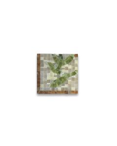 Emerald Onyx 4.7x4.7 Marble Mosaic Border Corner Tile Polished