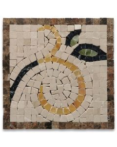 Emerald Gold 6.3x6.3 Marble Mosaic Border Corner Tile Polished