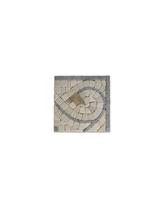 Agean Sienna 5x5 Marble Mosaic Border Corner Tile Tumbled