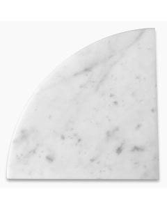 Carrara White Marble 9x9 Shower Corner Shelf Soap Dish Caddy Bullnose full finished Honed