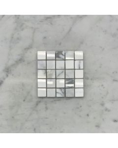 (Sample) Carrara White 3/4"x3/4" Square Mosaic Tile Polished - Marble from Italy