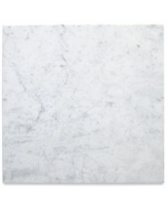 Carrara White Marble 24x24 Tile Honed