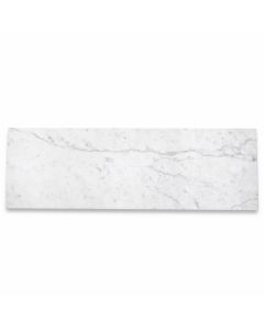 Carrara White Marble 12x36 Tile Honed