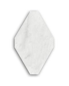 Carrara White Marble 4x8 Rhomboid Long Octagon Tile Honed