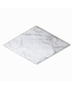 Carrara White 4x8 Rhomboid Diamond Tile Tumbled