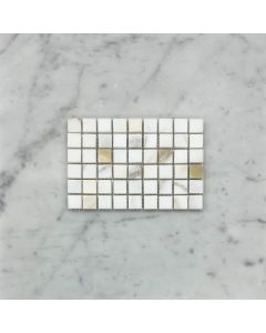 Calacatta Gold 5/8x5/8 Square Mosaic Tile Honed