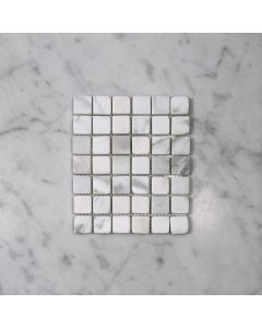 Calacatta Gold 3/4x3/4 Square Mosaic Tile Tumbled