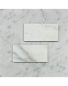 (Sample) Calacatta Gold 3"x6" Subway Tile Honed - Marble from Italy