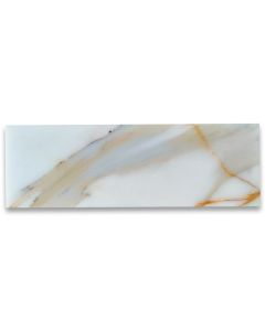Calacatta Gold Marble 4x12 Tile Honed