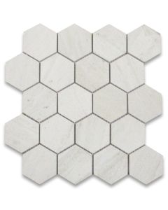 Moleanos Beige 3 inch Hexagon Mosaic Tile Honed