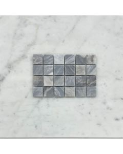 (Sample) Bardiglio Gray Marble 1x1 Square Mosaic Tile Honed