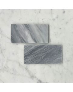 (Sample) Bardiglio Gray Marble 3x6 Subway Tile Honed